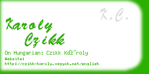 karoly czikk business card